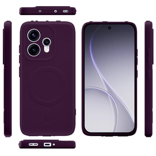 Image of Back Cover Compatible with Oppo Reno15 5G | MagFit Ring Design (Non-Magnetic) | Shockproof Case | Anti-Slip Grip | Raised Camera Edges | Slim Protective Case for Oppo Reno15 5G (Purple)