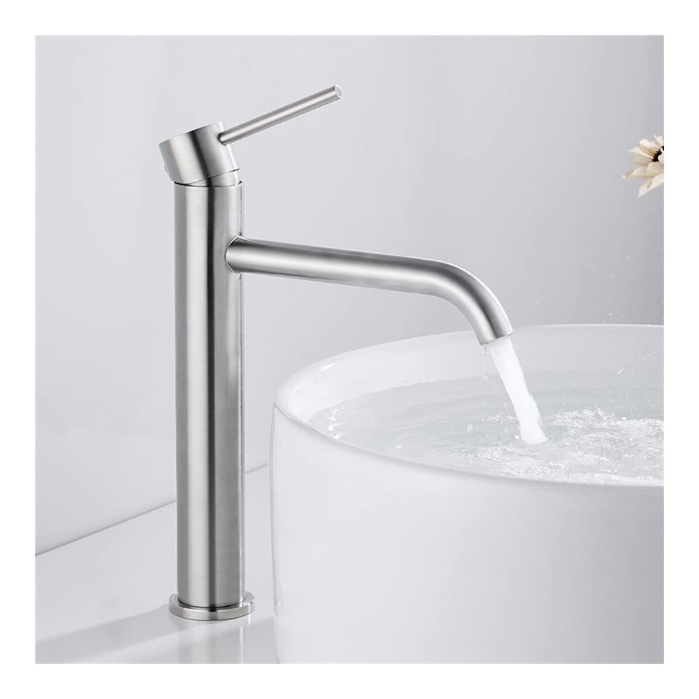ADITAM bateria umywalkowa łazienkowa szczotkowana wysoka bateria umywalkowa, baterie łazienkowe, jednouchwytowa bateria umywalkowa, baterie umywalkowe z kranami wężowymi Double the comfort