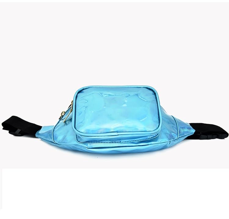 YUNHE Waist Bag Holographic Fanny Pack with PU Leather - Image 3
