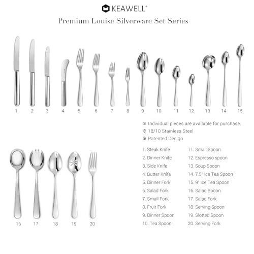 Keawell Premium 9.45 Inch Louise Salad Servers, 18/10 Stainless Steel thumb #5