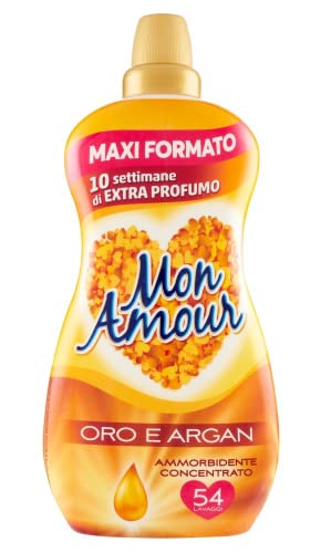 Adoucissant liquide concentré Paglieri Mon Amour - Or et argan - 54 lavages - 1350 ml