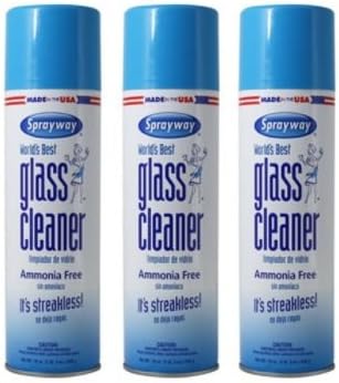 Sprayway Glass Cleaner Aerosol Spray, 19 oz (3 Pack)