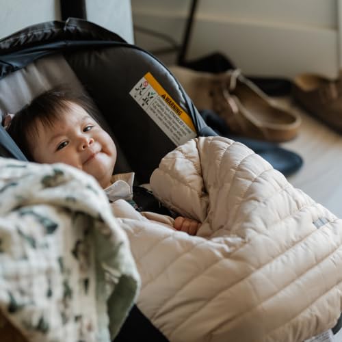 Image of Little Unicorn Winter Car Seat Cover | Premium Insulated Fabric | Universal Fit & Easy to Install | Travel Bag Included (Caribou)