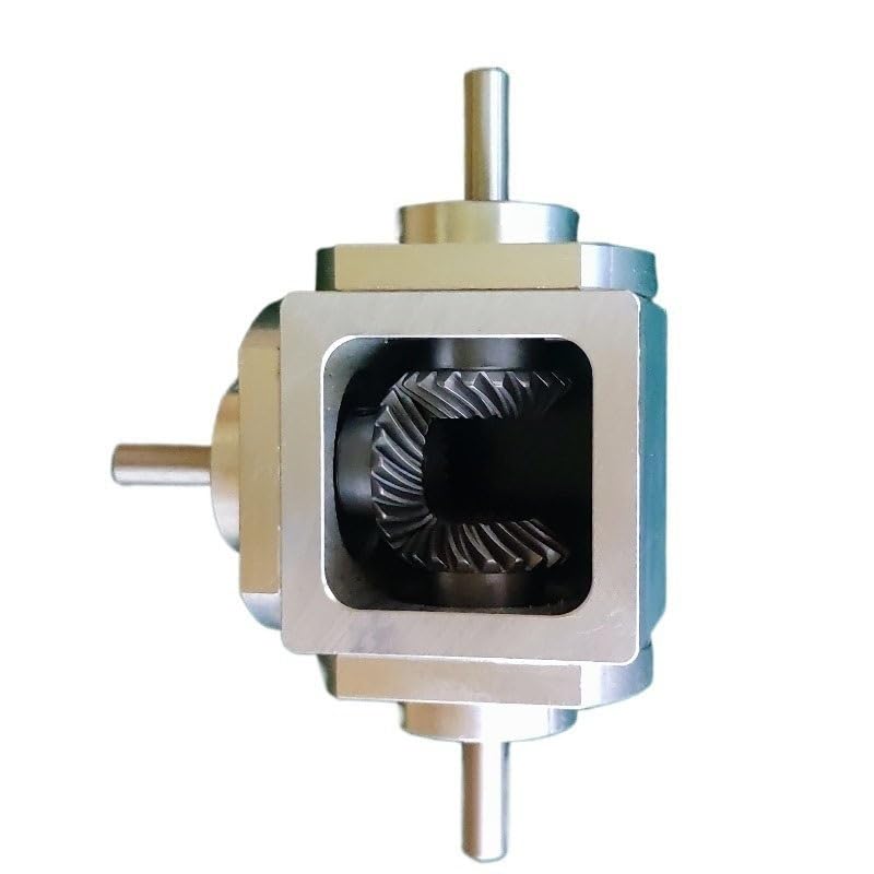 Gearbox 6mm Shaft Spiral Bevel Gear Commutator 1 to 1 Reverse Transmission Gearbox 90 Degree Reversing Angle Reducer Steering Direction