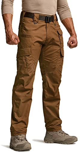 Image of CQR Men's Tactical Pants, Water Resistant Ripstop Cargo Pants, Lightweight EDC Work Hiking Pants, Outdoor Apparel