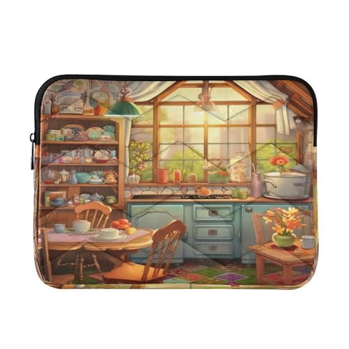 Funda para portátil con diseño Cartoon House 13-14 pulg impermeable