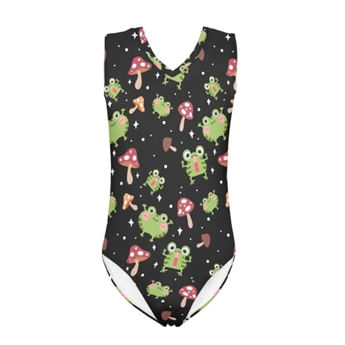 Image of Girls Fashion Print One Piece Swimsuit Bathing Suit Gymnastic Leotard for Kids, 5-14 Years