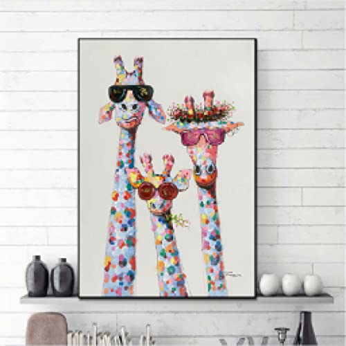 Décoration murale Girafe colorée pour chasser la monotonie des murs blancs