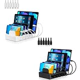 Charging Station for Multiple Devices Apple, ALFUEL 50W 6 Port USB Charging Station Dock with 6 Char