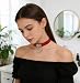 MILAKOO Punk Rock Choker Damen Gothic Lederhalsband mit Anhänger Herz Punk Halsband Frauen rot
