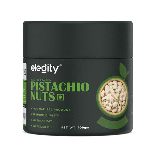 Image of Elegity California Salted Pistachios Pouch (100 gm) | Crunchy & Healthy | Rich in Fiber & Protein | No Added Preservatives