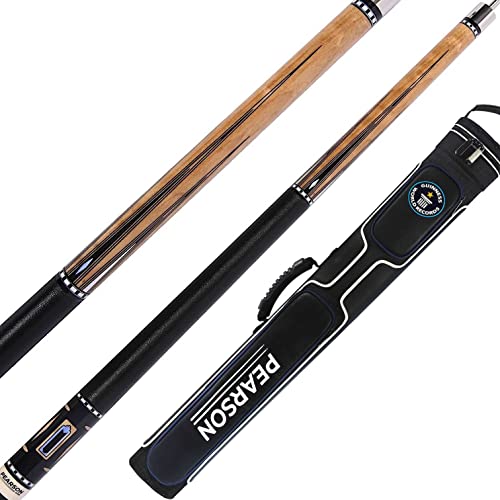 PEARSON Prestige Series PEL-5 Pool Cue Stick w/ 2x2 World Record Cue Case (21 oz)