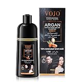 TENGLONG Black Hair Dye Shampoo for Gray Hair, 100% Grey Coverage, Herbal Ingredients and Ammonia Fr