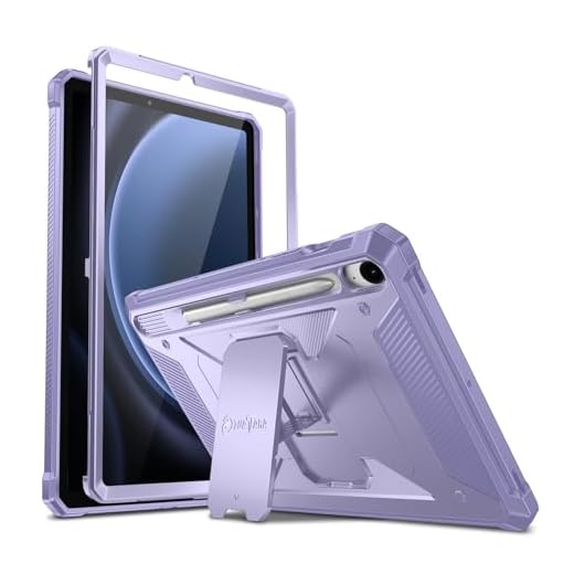 Fintie Capa à prova de choque para Samsung Galaxy Tab S9 FE 5G 10,9 polegadas/Galaxy Tab S9 11 polegadas 2023, capa protetora total híbrida unibody resistente Tuatara com suporte de tela integrado, ro