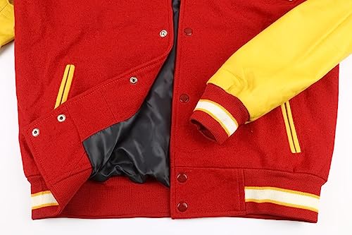 Image of Varsity Jacket Men - High School Letterman Bomber Style Baseball Jacket For Men