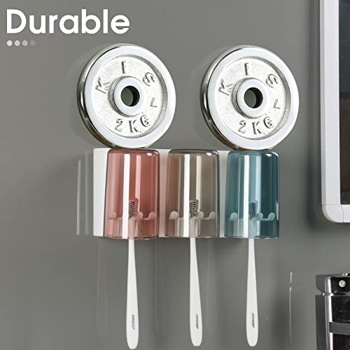 Ihave Toothbrush Holder Wall Mounted, 3 Cups Toothbrush Holders Bathroom Organization And Storage #TOP5