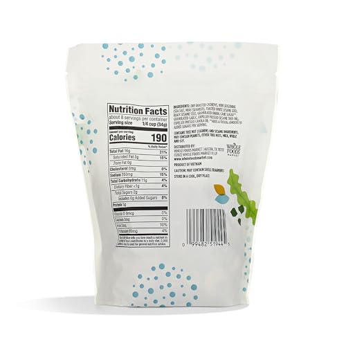 Image of 365 by Whole Foods Market, Cashews, Seaweed Seasoned, 10 Ounce (Pack of 4)