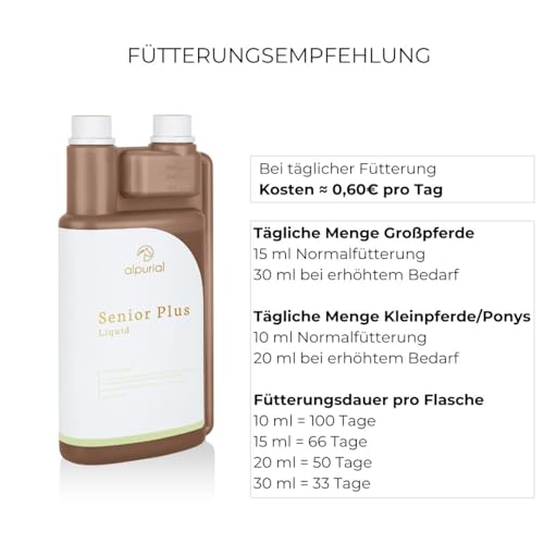 Alpurial Senior Plus – Ergänzungsfuttermittel für ältere Pferde – mit Vitaminen, Kräutern & Spurenelementen – für die tägliche Ration im Alter – vom Tierarzt entwickelt