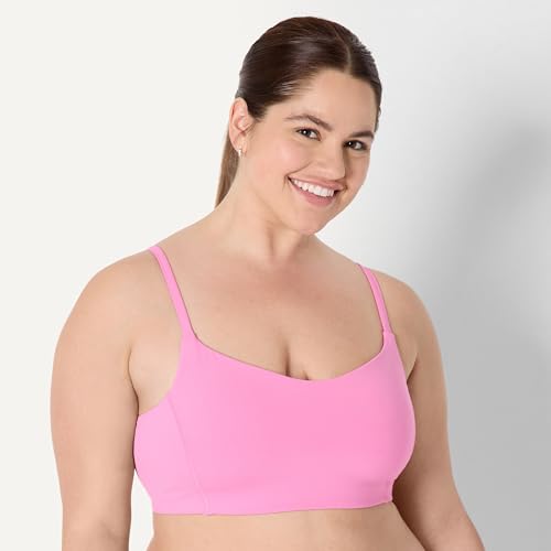 Image of Amazon Essentials Women's Active FormFlex Buttery Soft Light Support Sweetheart Neck Yoga Sports Bra with Removable Cups, Breathable, Moisture Wicking