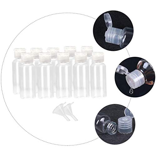 Lurrose Frascos de Squeeze Transparentes RecarregÃ¡veis De 10 Unidades Frascos de Maquiagem de Viage