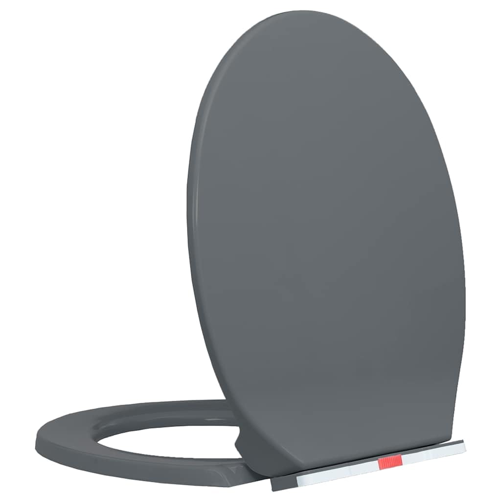 Asiento de inodoro con descenso automático, ovalado, cierre rápido, universal, de plástico, fácil de limpiar y estable, para baño, baño de invitados y sanitarios