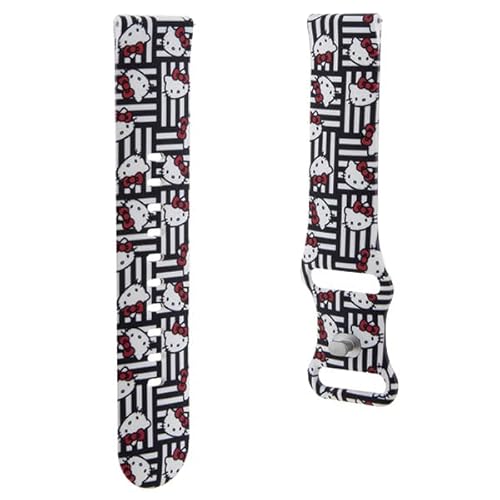 Hello Kitty Silicone Heads & Stripes Bracelet universel pour montre intelligente 22 mm - vue 4