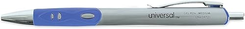Miniatura 3 de Universal One Bolígrafo de gel retráctil, tinta azul, mediano, docena