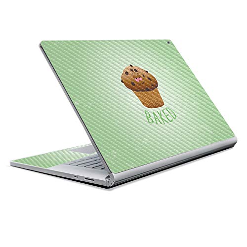 Image of MightySkins Carbon Fiber Skin for Microsoft Surface Book 2 13 inch (2017) - Baked,Protective, Durable Textured Carbon Fiber Finish,Easy to Apply, Remove, and Change Styles,