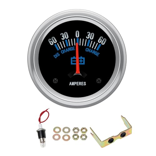 MAIMEIMI Universal Ammeter Gauge DC12V 2-1/6" 52MM 60-0-60A AMP Meter Gauge for Car Boat Truck Tractor Vehicle