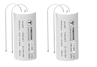 M&M HARIS 3.15 MFD 440V Capacitor for Ceiling Fan to Increase Speed (Pack of 2)