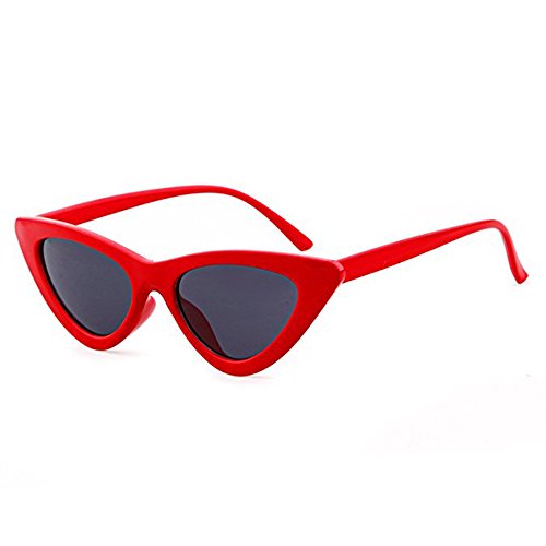 new Cat Eye Sunglasses for Women Goggles Plastic Frame Glasses fashion sun glasses (red black)