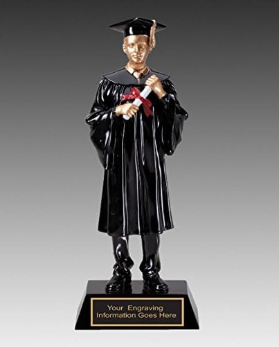 Graduation Award, Trophy, Grad, Resin Cast Sculpture Engraved