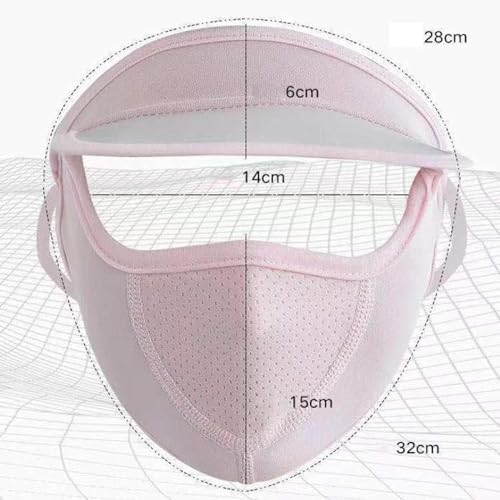 UV Protection Sun Hat with Face Cover for Women | Detachable Visor & Breathable Mask | Anti-UV, Dustproof & Windproof Full Face Cover for Outdoor Cycling, Driving, Multicolour - Image 4