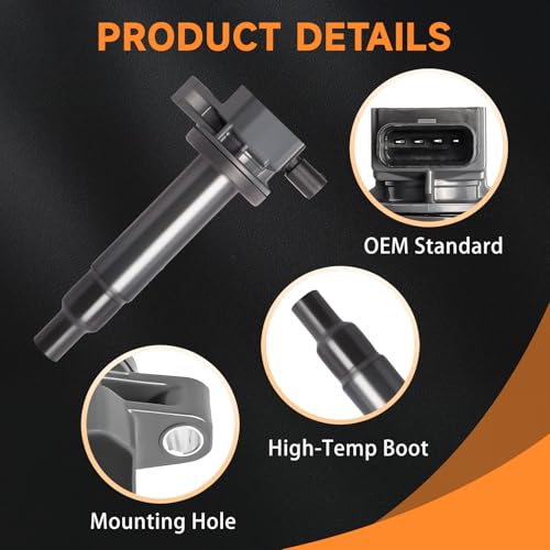 image for Motorevo Ignition Coil Pack and Iridium Spark Plugs Set of 4, Compatib
