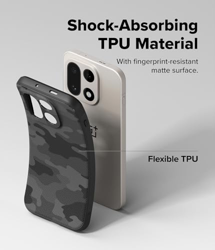 Image of Ringke Onyx Magnetic for OnePlus 15 Case [Compatible with MagSafe] [Anti-Fingerprint] Ultra Thin Lightweight Shockproof Back Cover - Camo Black