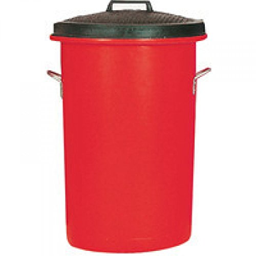 Image of Heavy Duty Coloured Dustbin Red 85 Litre 311969