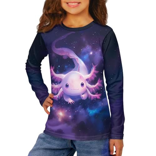 Girls Long Sleeve T Shirts Kids Crewneck Fall Winter Tops Basic Tees 3-16 Years3
