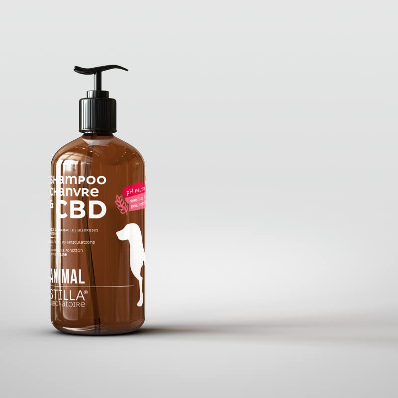 Shampoing graines de chanvre chien et chat pour calmer la peau sensible