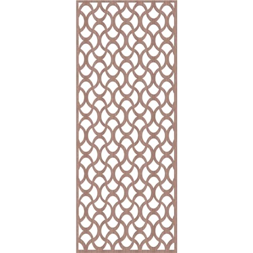 Image of Resort Decorative Pierced Fretwork Wood Wall Panels, 21 3 /8 inchW x 54 3 /8 inchH x 3 /8 inchT, Walnut