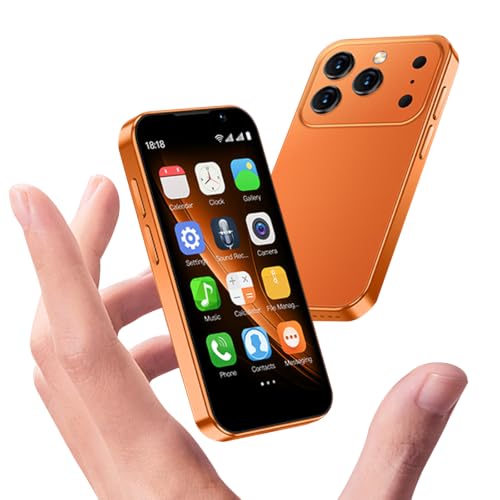 cofcvgs Desbloqueo 3G Dual-SIM, Pantalla HD 3.88' Frontal, para niños/Estudiantes — Alternativa Mini-Smartphone táctil (Naranja) (Naranja, 16, GB)