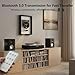 CoolGeek M1 Vertical CD Player for Wall & Desk, Transparent Industrial Art Decor, Hi-Fi Bluetooth Transmitter (Requires External Speaker), 8H Rechargeable Battery, Wire-Free Aesthetic