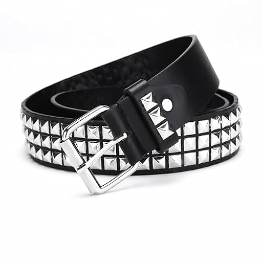 MIVAIUN Cinturón de Remache Cinturón Punk de Cuero PU Gótico,Cinturón de Remache Cinturón Punk,cinturon mujer con Tachuelas de Pirámide para Mujeres y Hombres Accesorios de Ropa Gótica (Negro) | Ya disponible en tu tienda friki favorita! En mundofriki.es!