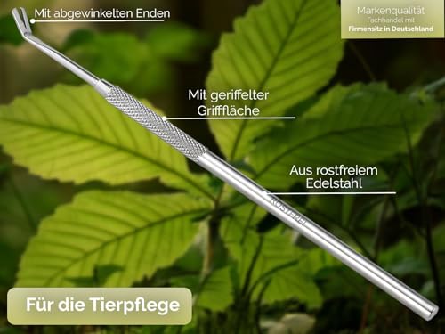 Profi Zeckenhaken aus rostfreiem Edelstahl 11,5 cm