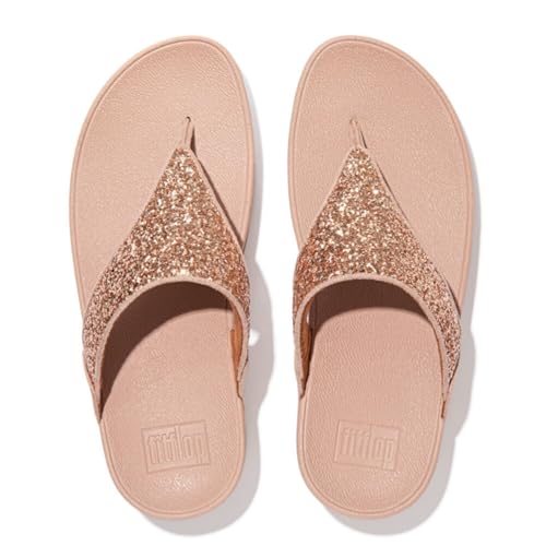 Image of FitFlop Lulu Multi-Tonal Glitter Toe-Post Sandals