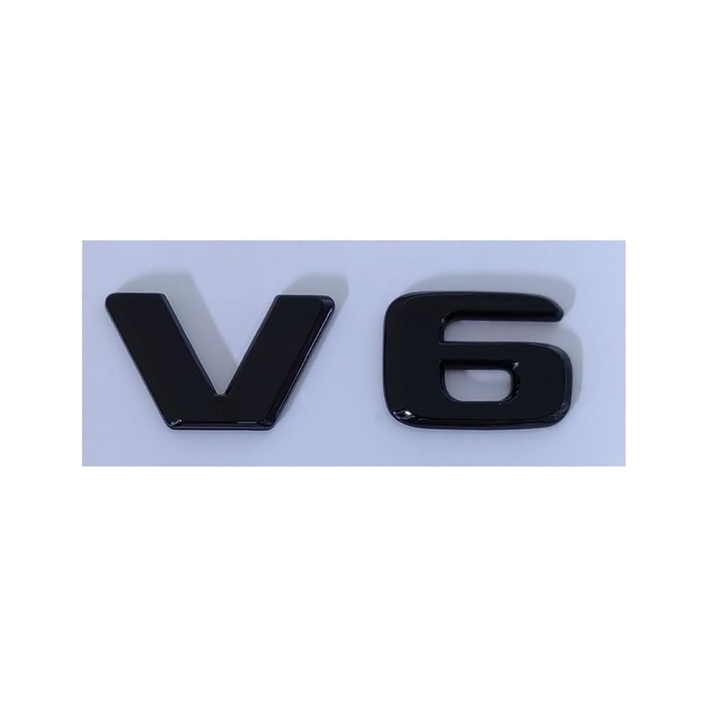 YTQMoreBNZ YYDStes ABS Logo V6 Leters Car Fender Emblem Compatible With Mercedes Benz W204 C280 ML SLK 320