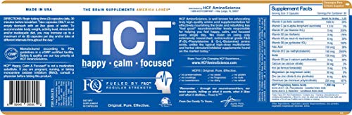 HCF Brain Supplement. Helps Improve Memory. Increase Focus & Attention. Enhance Mental Clarity & Alertness. Boost Mood & Support Calm & Happy Feelings. FQ is Different. (90 Count)