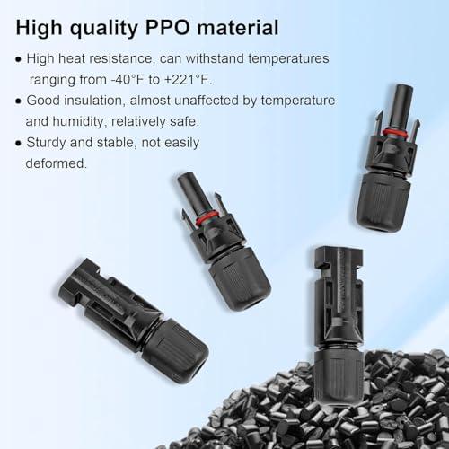 Image of BACKBONE Solar MC4 Connector Kit - 15 Pairs Male & Female for Solar Panel Cables | Waterproof, Durable & Easy-Install PV System Connectors (Pack Of 15)