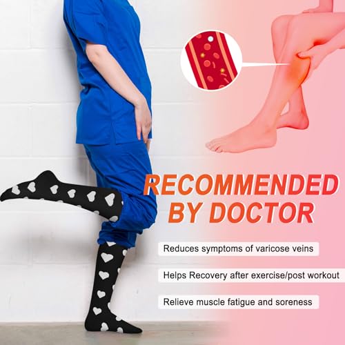 Image of Iseasoo 4 Pairs Compression Socks for Women Circulation-Best Support for Nurses,Running,Athletic,Travel