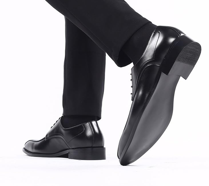Men's Dress Shoes Mens Leather Formal Classic Business Oxford Shoes Casual Wedding Derby Shoes(10.5)3
