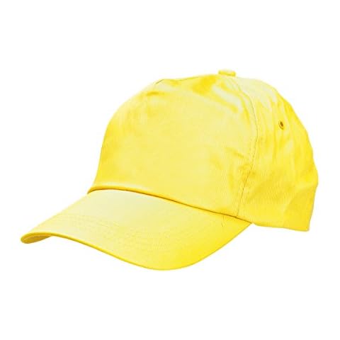 eBuyGB Unisex Adult Classic Adjustable Baseball Cap, Cotton, Yellow Cover